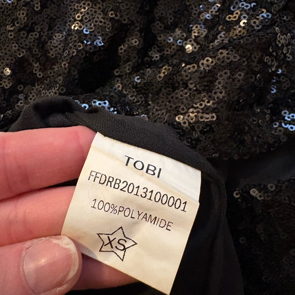 Tobi Black Strapless Sequin Mini Dress | Party | Glam | Birthday | Bachelorette - Picture 14 of 15